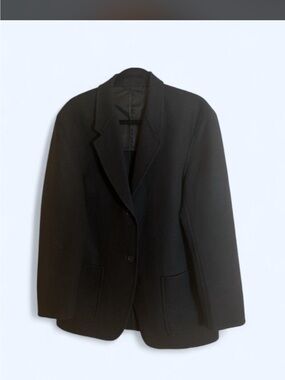 Classic Dark Navy Women's Wool Blend Blazer Jacket